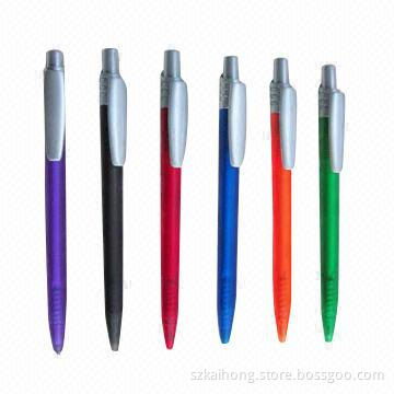 Promotional Ballpoint Pens, Made of AS, Available in Various Colors